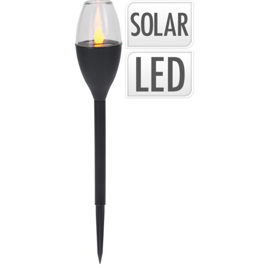 Solar lampe 37 cm sort
