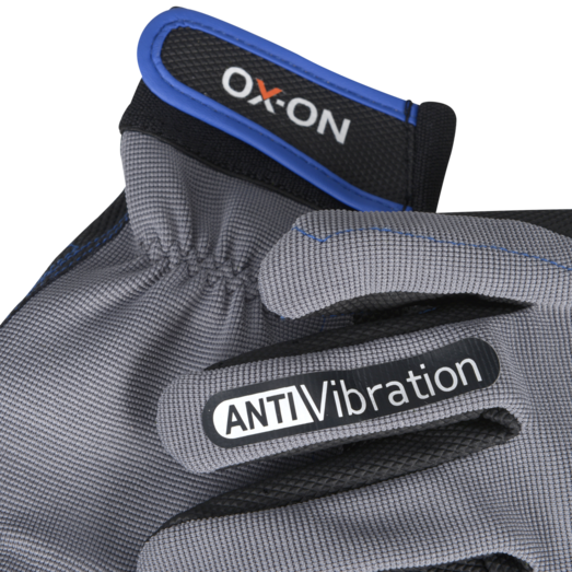 OX-ON Vibration 12000 vibrationshandske sort/grå