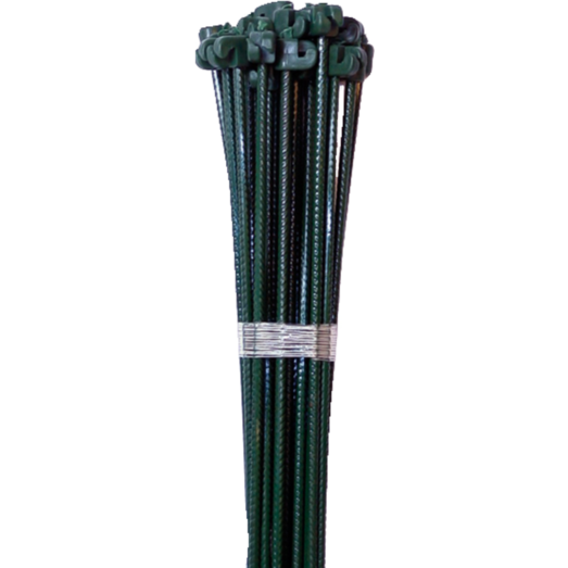 Hegnspæl plastbelagt Ø8 mm x 110 cm grøn