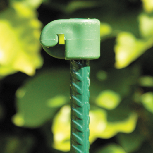 Hegnspæl plastbelagt Ø8 mm x 110 cm grøn
