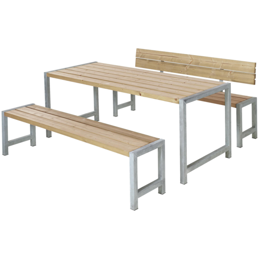 Plus Plankesæt m/1 ryglæn 186 cm ThermoWood®