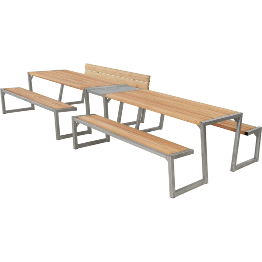 Plus Zigma Bord/Bænkesæt m/1 ryglæn  392 cm  ThermoWood®