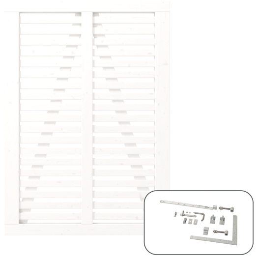 Plus Harmoni Enkeltlåge inkl. beslag  100x140 cm hvid