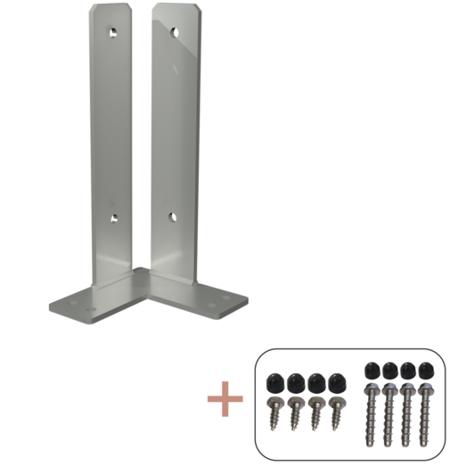 Plus Hjørne Stolpefod til fundament  9x9x30 cm  m/skruer