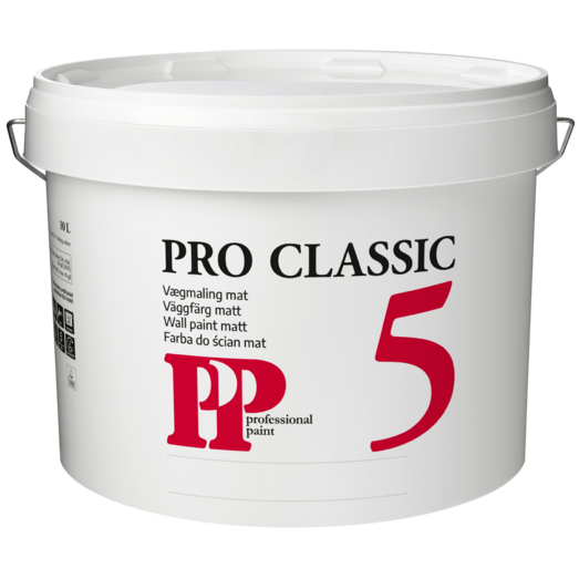 PP Pro Classic 5 vægmaling lys råhvid 10 L