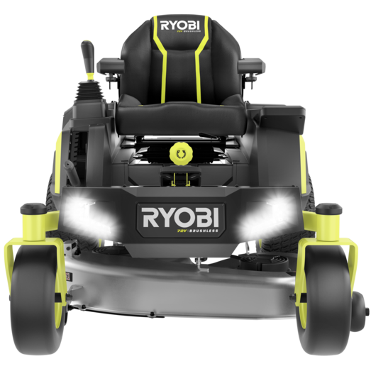 Ryobi RY72ZTRX107-210 72V 107 cm zero turn plæneklipper 2x10 Ah batt.