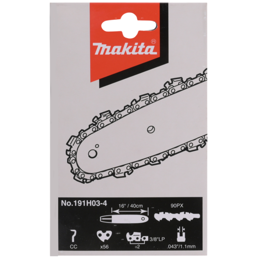 Makita 191H03-4 kædesavskæde 16", 3/8" 1,1 mm 56 led