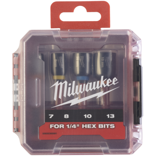 Milwaukee schockwave™ magnetisk slagtoppesæt 4 dele