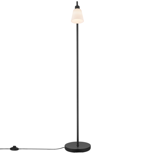 Nordlux Molli enkelt gulvlampe sort/opalhvid