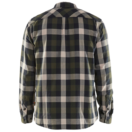 Blåklæder flannel skjorte olivengrøn/sort