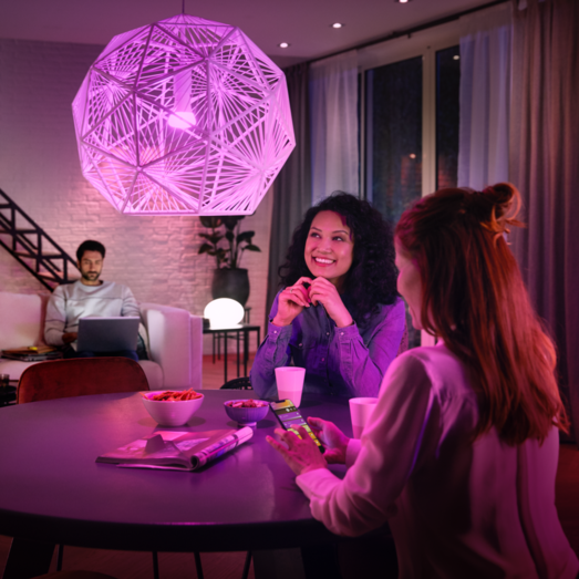 Philips Hue startsæt E27 2-pak m/Hue bridge/smart plug/Dimmer switch