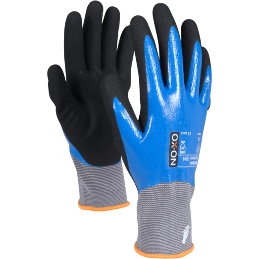 OX-ON Flexible Supreme 1604 vandtæt handske grå/blå/sort 