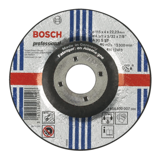 Bosch Expert A30 T BF forkrøbbet skrubskive til metal Ø115 mm