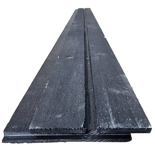 Træbeklædning lodret m/2 spor 22x150 mm sort