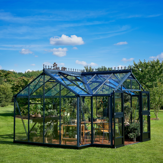 Juliana Orangeri antracit med hærdet glas 15,1 m²