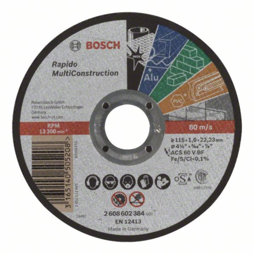 Bosch skæreskive 115x1,0x22.23 mm