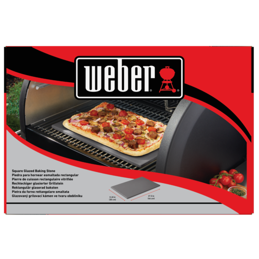 Weber pizzasten 30x44 cm grå