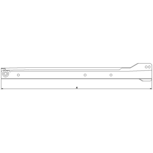 PN skuffeskinne 500 mm hvid