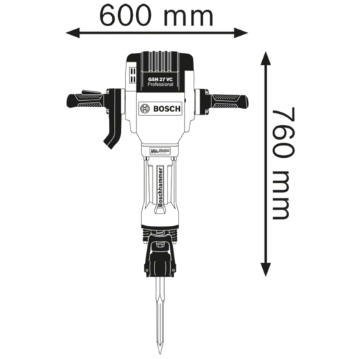 Bosch GSH 27 VC mejselhammer