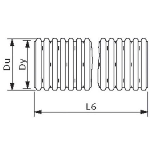 Wavin drænrør korrugerede PVC 50 mm x 50 m