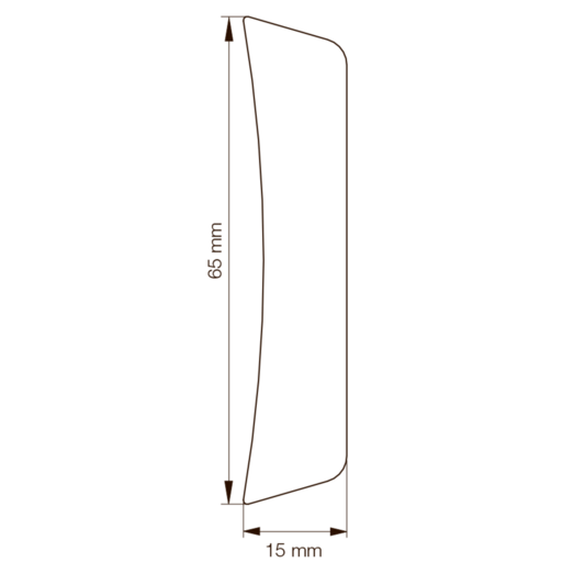 Primo Easy gerigt off-white - 15x65x2300 mm