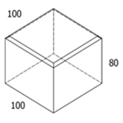 Kopsten koks standard - 10x10x8 cm