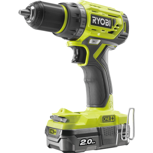 Ryobi R18DD7-220S bore-/skruemaskine 18V ONE+ 2x2,0 Ah