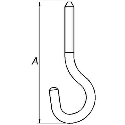 PN tøjsnorskrog 110 mm. elforzinket