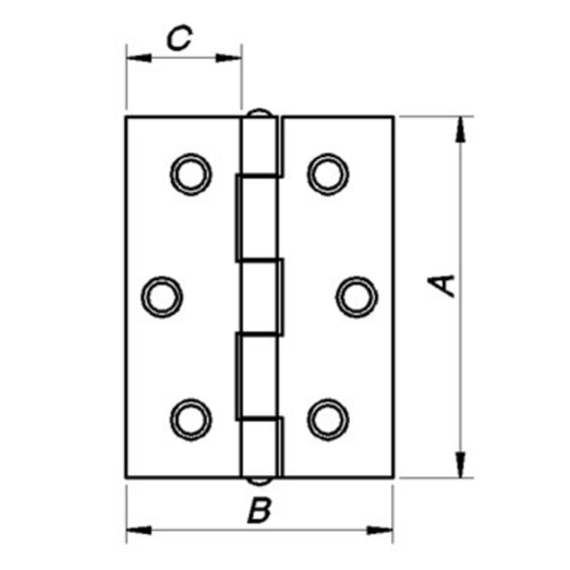 PN kanthængsel 50x37 mm elforz.