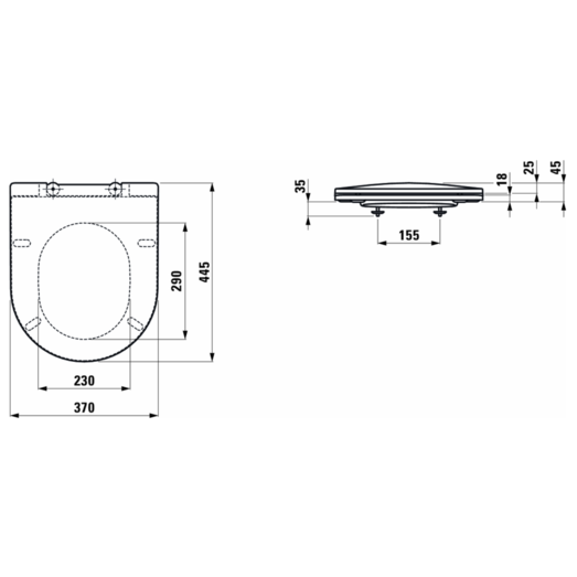 Laufen Pro Slim toiletsæde m/SoftClose hvid