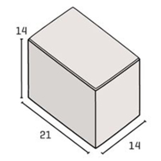 IBF Bondesten kantblok 14x21x14 cm, antracit