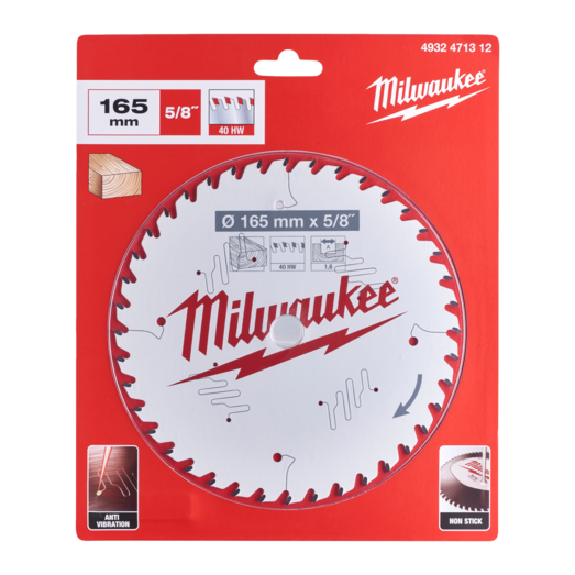 Milwaukee CSB P W rundsavklinge Ø165 mm 40 tænder