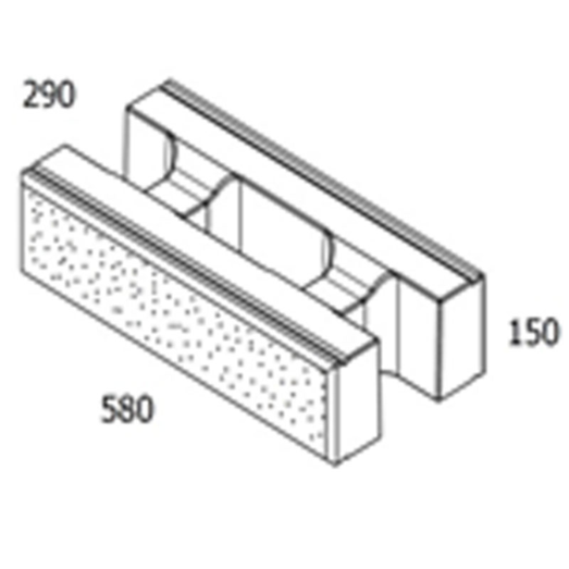 RBR BB-Mur Koks 29x58x15 cm