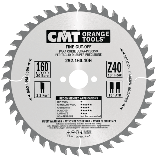 CMT savklinge 160x2,2x20 mm. Z40W