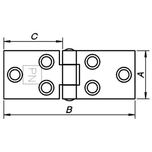 PN bladhængsel bach flap 50x114 mm elforz