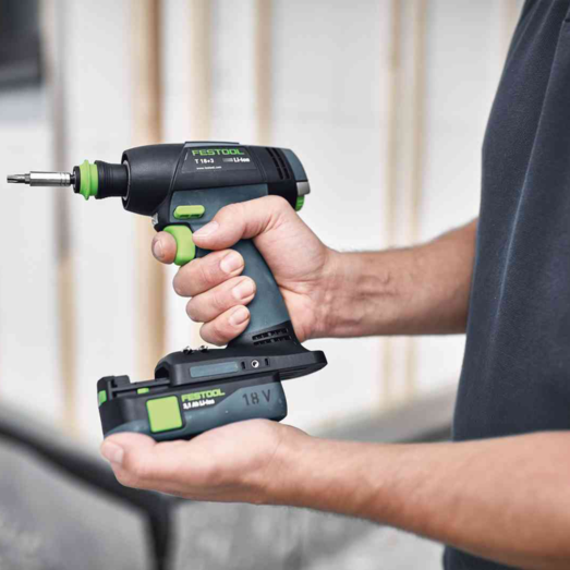 Festool T 18+3-Basic akku bore-/skruemaskine 18 V solo