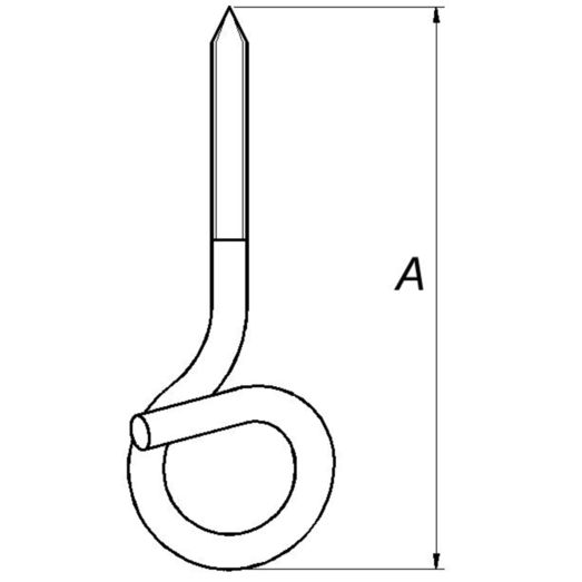 PN tøjsnorskrog 120 mm. elforzinket