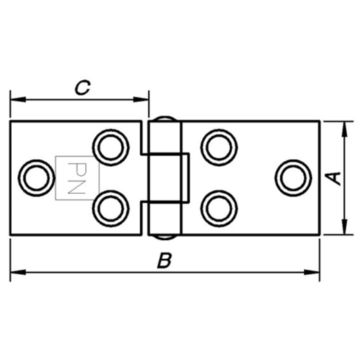 PN bladhængsel bach flap 32x81 mm elforz