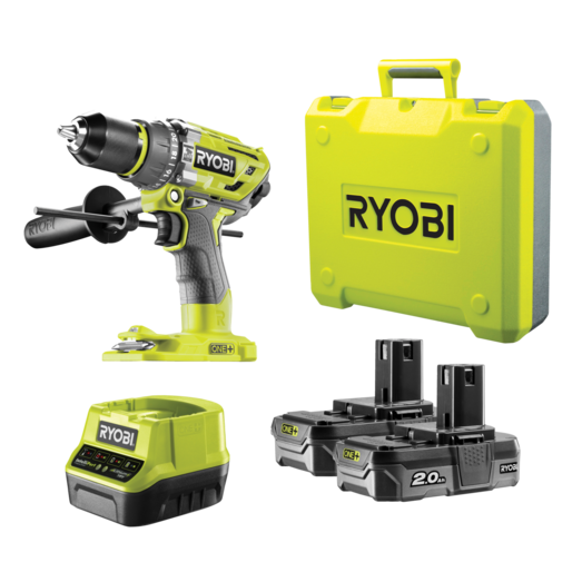 Ryobi R18PD7-220B akku slagbore-/skruemaskine 2x2,0 Ah 18V ONE+