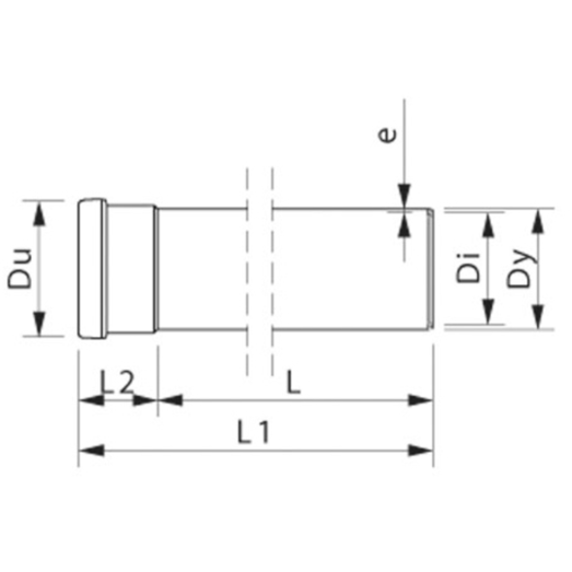 Wavin kloakrør PVC-ML rød 160x3000 mm