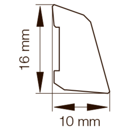 Primo sandliste sort 10x16x3100 mm