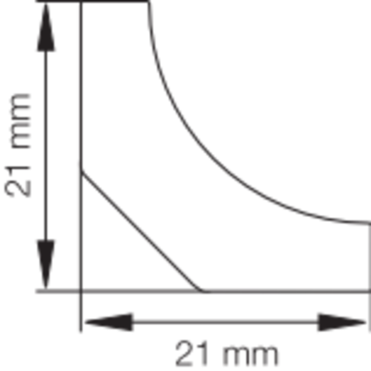 Primo hulkehlliste alu 21x21x3100 mm