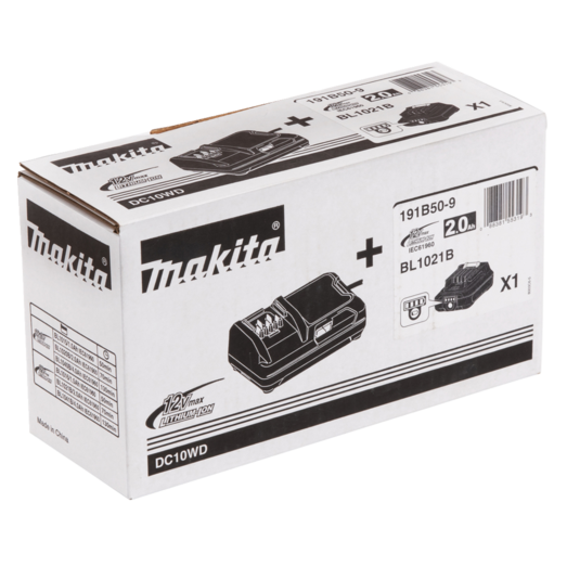 Makita batteripakke 12V Li-ion 1xBL1021B+1xDC10WD