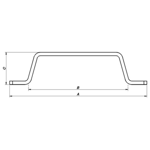 PN dørhank varmforz. 200 mm