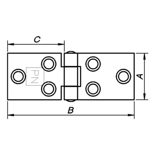 PN bladhængsel bach flap 26x70 mm elforz