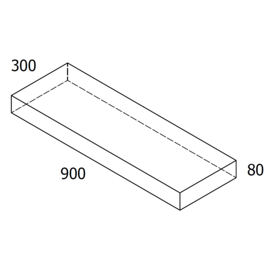 RBR Nordic-Line Grå haveflise - 30x90x8 cm