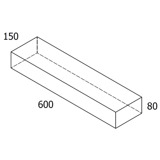 RBR Nordic-Line Grå haveflise - 15x60x8 cm