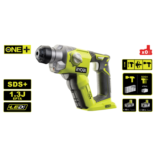 Ryobi R18SDS-0 SDS akku borehammer 18V ONE+ solo