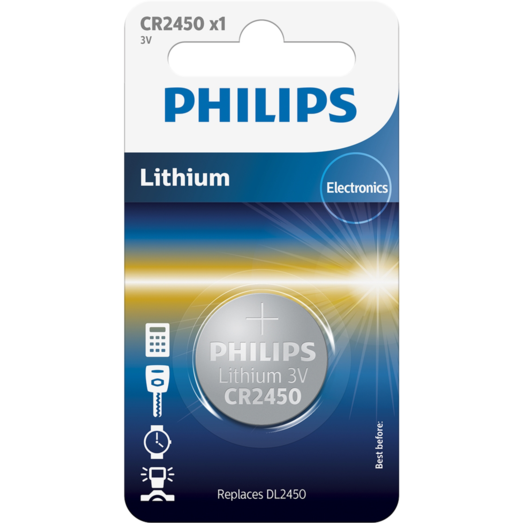 Philips Minicelle CR2450 batteri 1 stk.