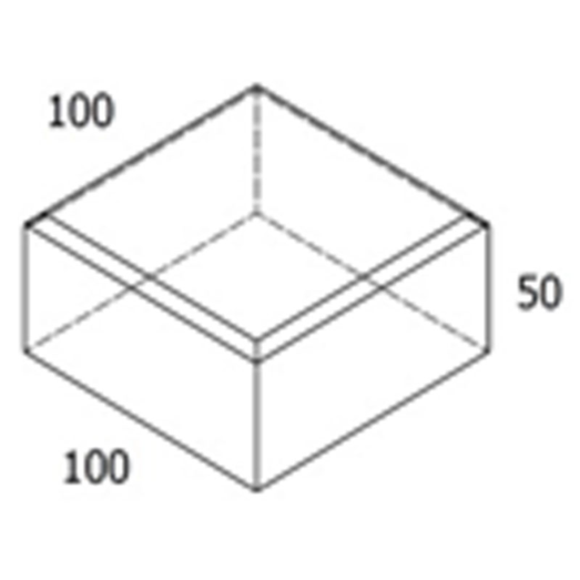 Kopsten grå standard - 10x10x5 cm